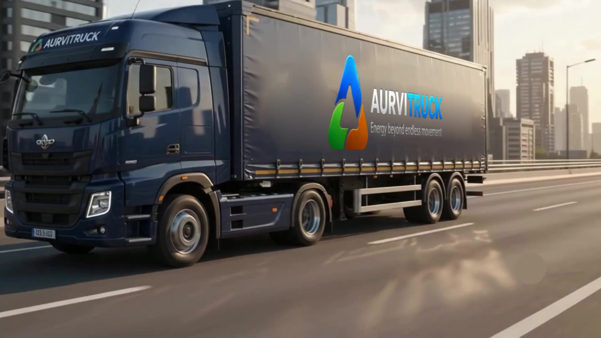 Movezle truck on the city highway